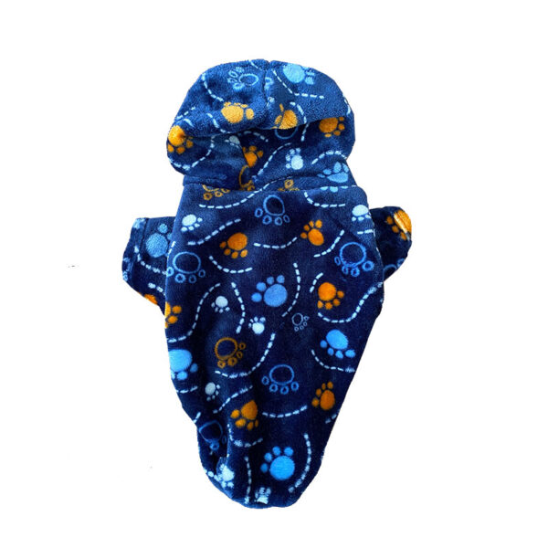 Polera de Felpa Huellitas Azul