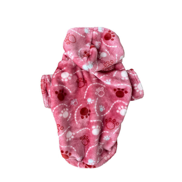 Polera de Felpa Huellitas Rosada