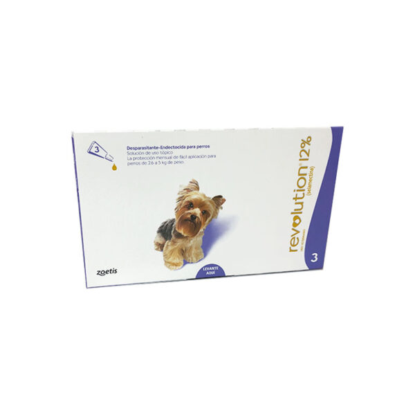 Revolution Antipulgas 12% X 3 Und X 0.25 ML (2.6 A 5 KG)