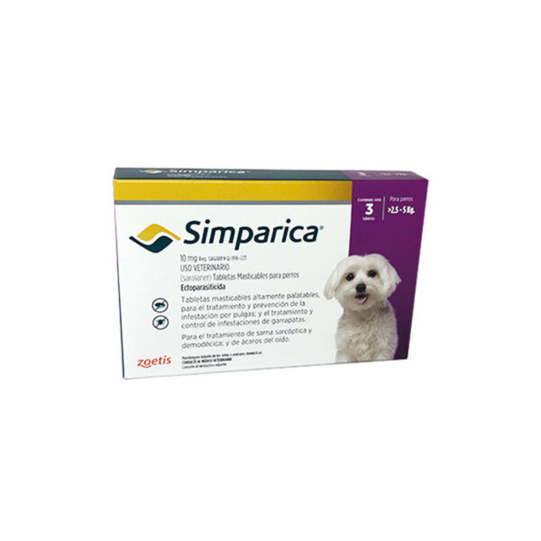Simparica 10 MG X 3 TAB (2.5 A 5 KG)