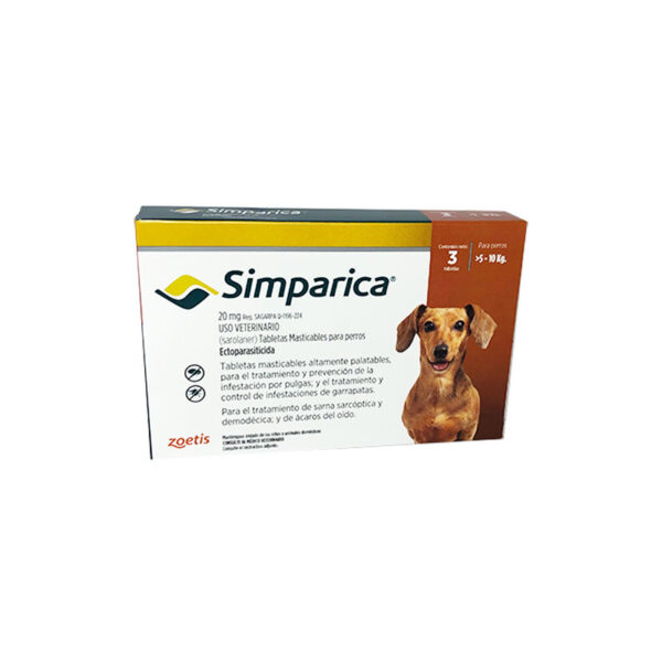 Simparica 20 MG X 3 TAB (5 A 10 KG)