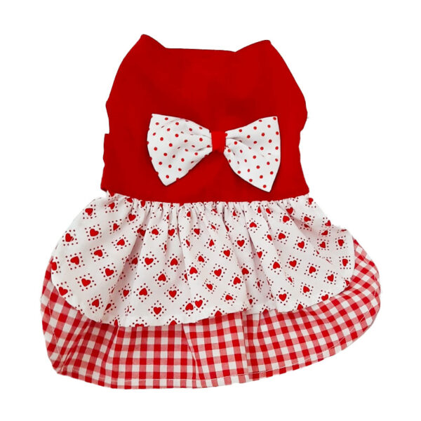 Little Tails Vestido Corazones Rojos