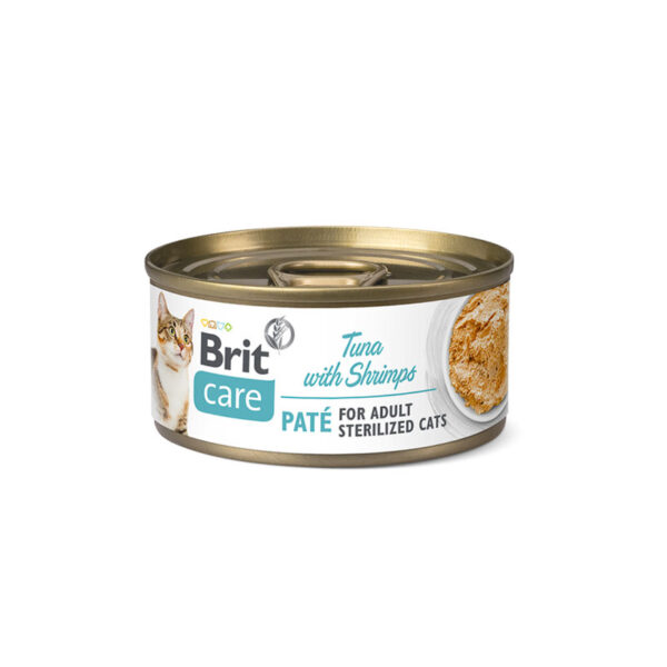 Brit Care Cat Adulto Esterilized Pate Tuna with Shrimps 70 G