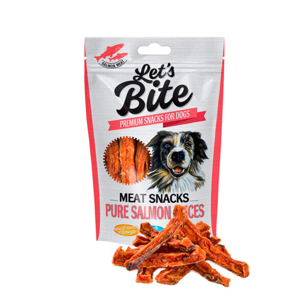 Let's Bite Meat Snacks Pure Salmon Slices 80 GR