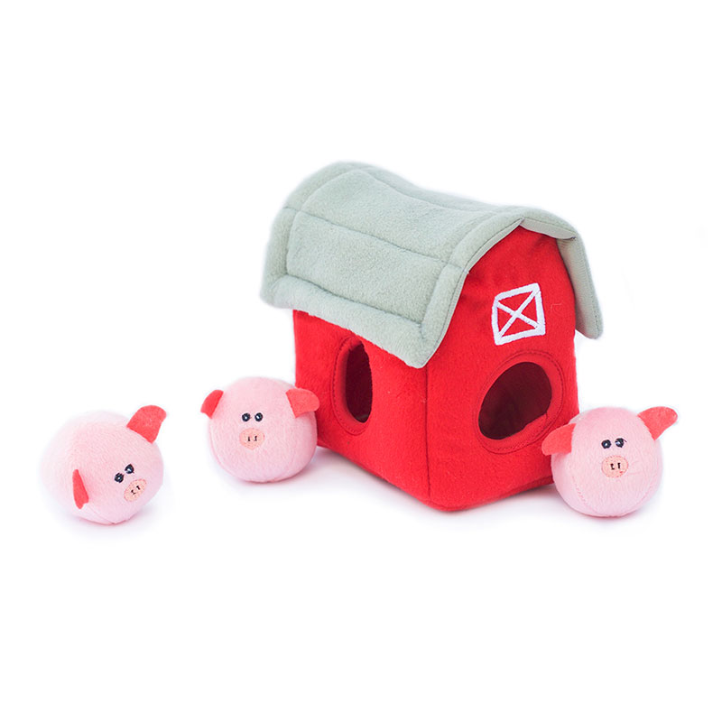 zippypawsZippyBurrowPigBarn1 ZippyPaws Zippy Burrow Pig Barn - Imagen 1