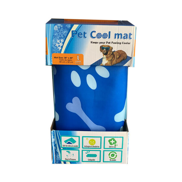 Cool Mat Manta Refrescante Para Mascota Talla L Azul Hueso