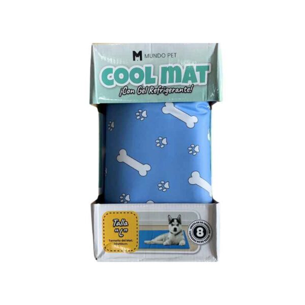 Cool Mat Manta Refrescante Para Mascota Talla L Celeste Huesitos