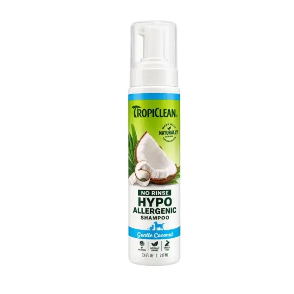 TropiClean Shampoo Seco Hipoalergénico 218 ML