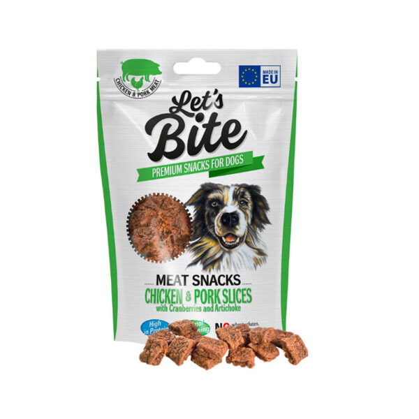 Let's Bite Meat Snacks Chicken & Pork Slices 80 G