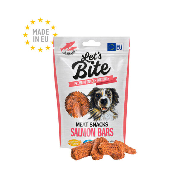 Let's Bite Meat Snacks Salmon Bars 80 G