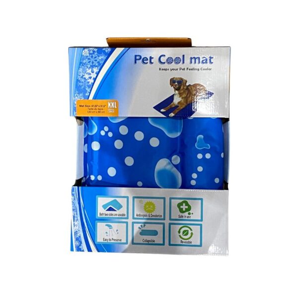Cool Mat Manta Refrescante para Mascotas Talla 2XL Puntos Blancos