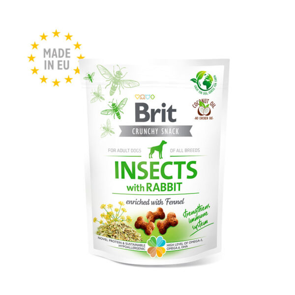 Brit Crunchy Snack Insects With Rabbit 200 G