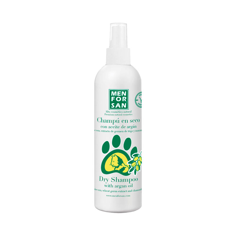 men-for-san-shampoo-en-seco-para-gatos-con-aceite-de-argan Men For San Champú en Seco con Aceite de Argán para Gatos 250 ML - Imagen 1
