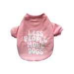 Polera “Less People More Dogs” Rosada