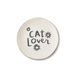 FRINGE CAT LOVER SMALL STONEWARE ROUND TRAY