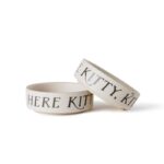 FRINGE HERE KITTY KITTY STONEWARE PET BOWL