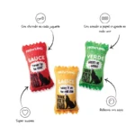 WAGSDALE PELUCHE FOOD JUNKIE HOWLING HOT SAUCE SET