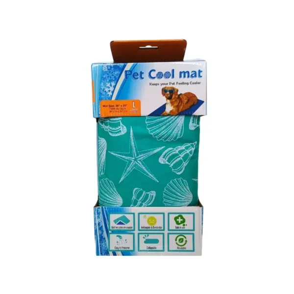 Cool Mat Manta Refrescante Para Mascotas Talla L Verde Agua Playa