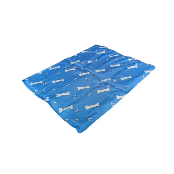 Cool Mat Manta Refrescante Para Mascotas Talla M Azul Acero Huesos