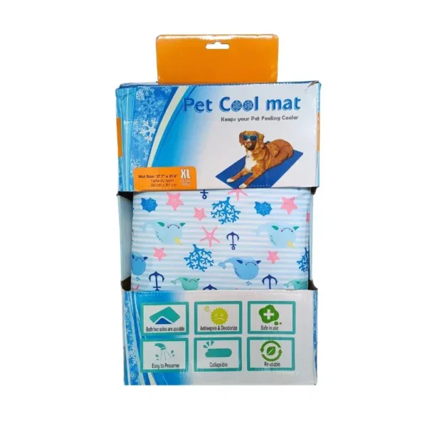 Cool Mat Manta Refrescante Para Mascotas Talla XL Fondo Marino