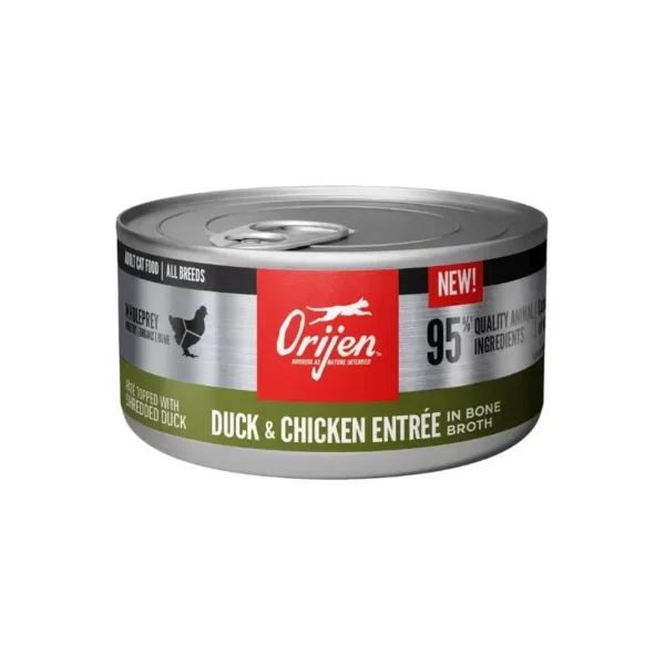 Orijen Adult Cat de Pato y Pollo en Caldo de Huesos Lata 85G
