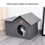 Casita Plegable Para Gatos Gris