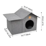 Casita Plegable Para Gatos Gris