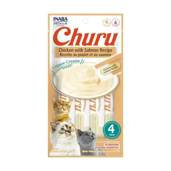 Churu Snack Húmedo 14 gr X 4 Unid Pollo Con Salmón