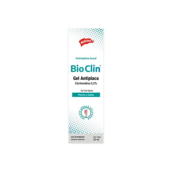 HOLLIDAY GEL ANTIPLACA CLORHEXIDINA 0.2% PARA PERROS Y GATOS 20 ML