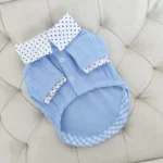 Little Tails Sweater Cuello Camisa Celeste