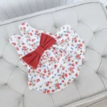 Little Tails Vestido Corduroy Floreado