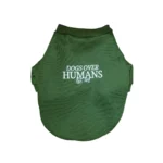 Polera Dogs Over Humans Verde Pino versión 2