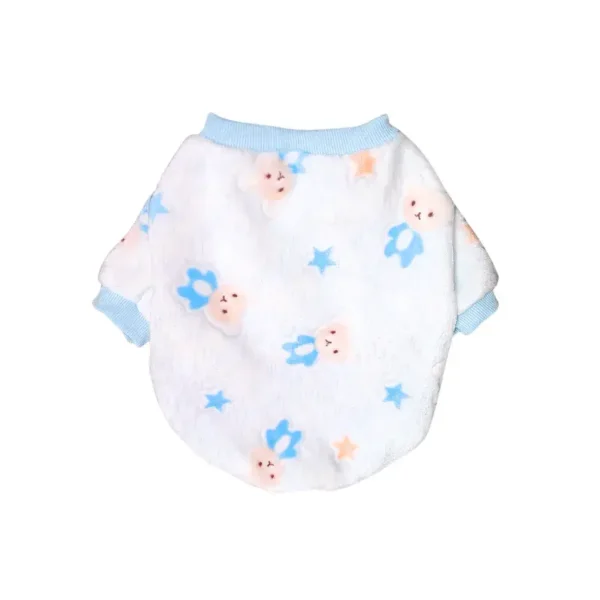 Polo De Felpa Teddy Celeste