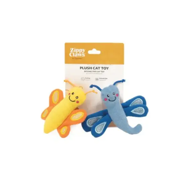 ZippyClaws 2-Pack Butterfly and Dragonfly