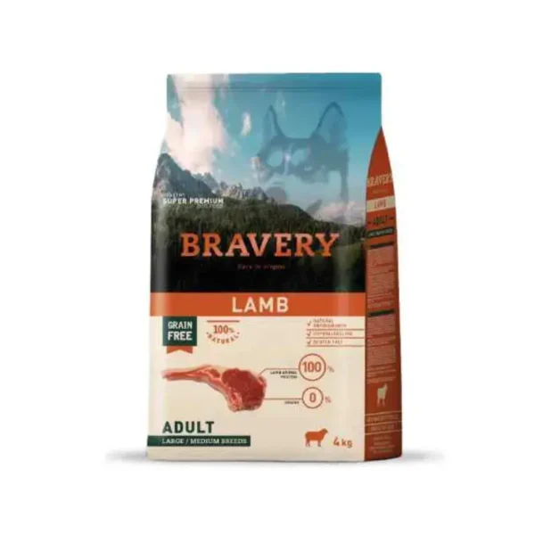 Bravery Cordero Adult Large_Medium Breed Alimento Seco Perro