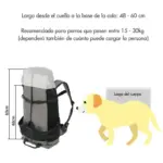 Mochila para Cargar Perro Mediano/Grande Gris - Imagen 2