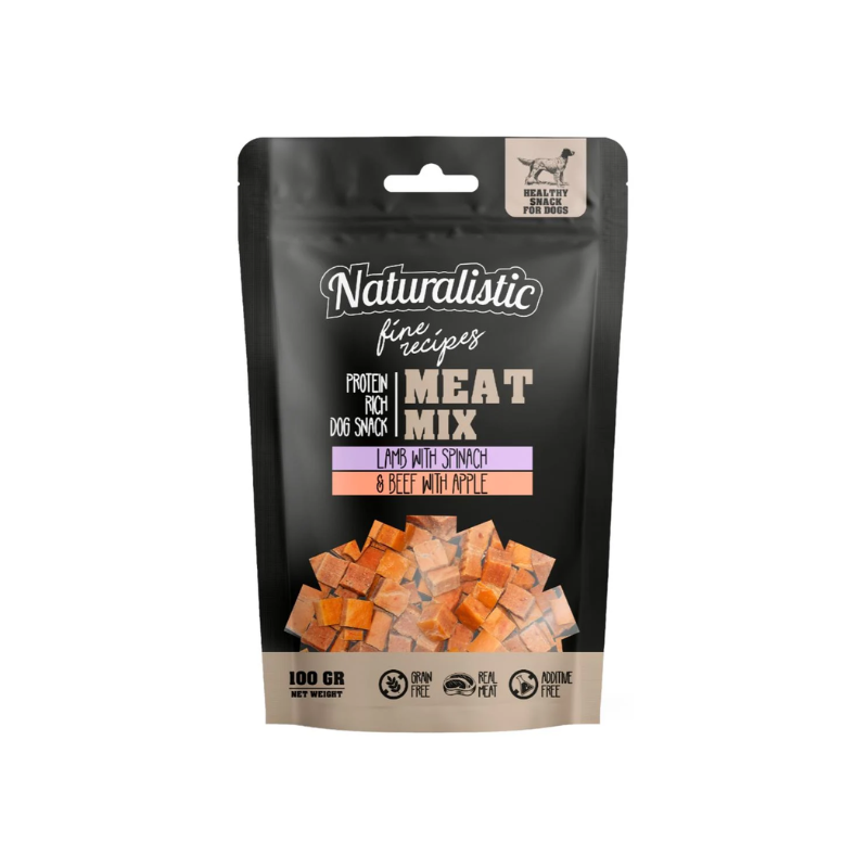 Naturalistic Fines Recipes Snack MeatMix Lamb & Beef 100 G Naturalistic Fines Recipes Snack MeatMix Lamb & Beef 100 G
