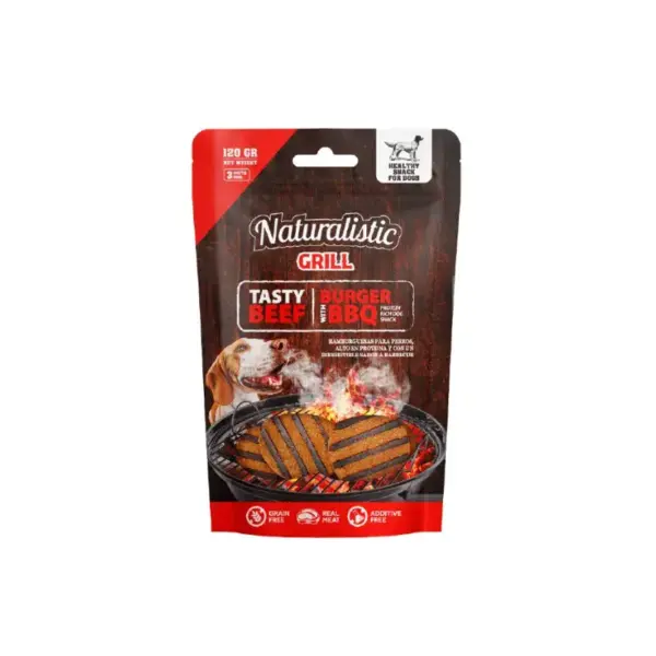 Naturalistic Grill Snack Tasty Beef Burger with BBQ 120 G