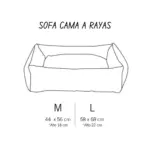 Pet Mood Sofá Cama Rayas 6