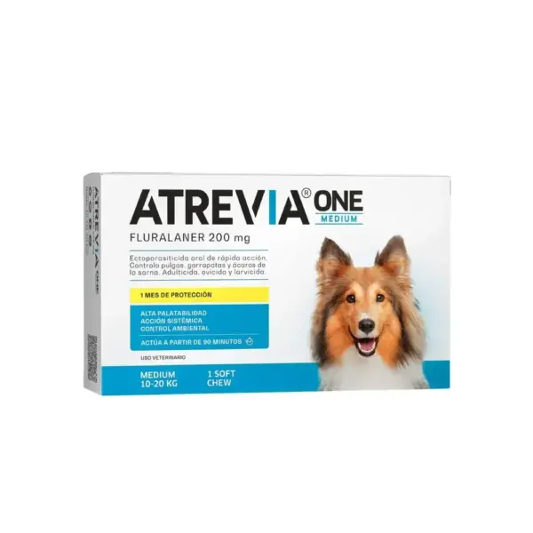 Antipulgas Atrevia ONE para Perros 1 Tableta 10Kg a 20Kg