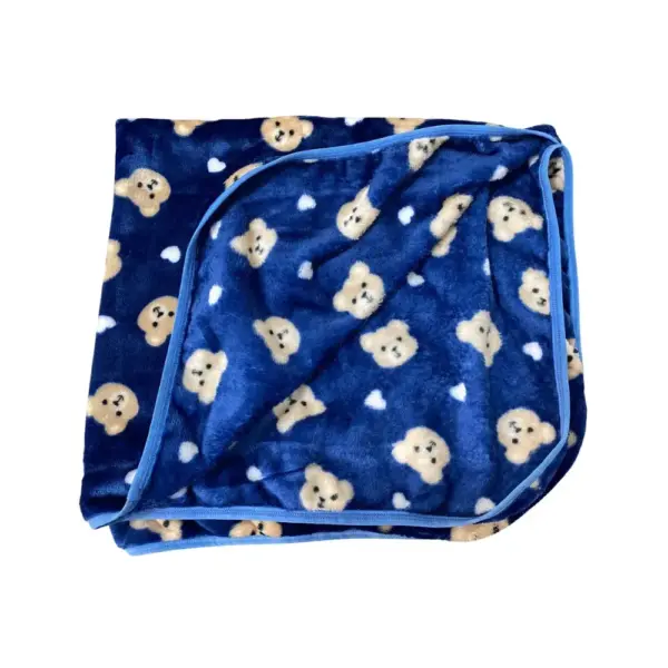 Manta de Felpa Teddy Azul