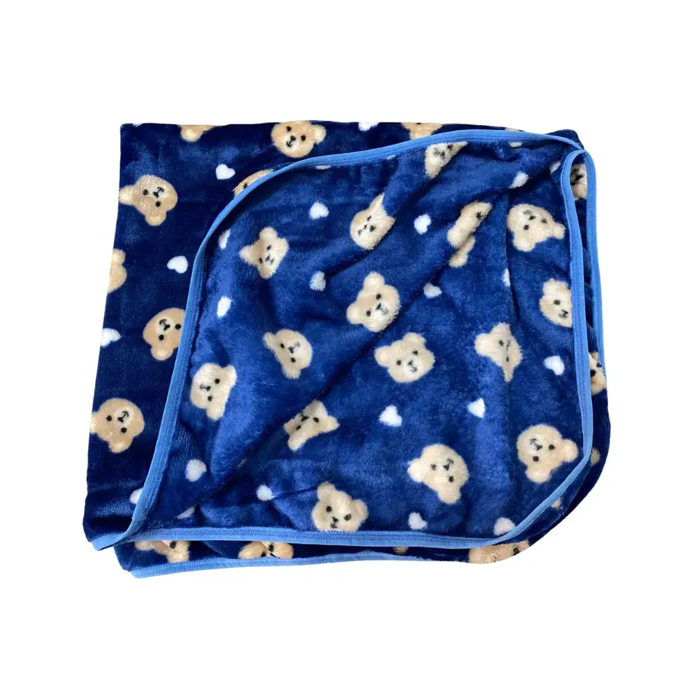 Manta de Felpa Teddy Azul Manta de Felpa Teddy Azul