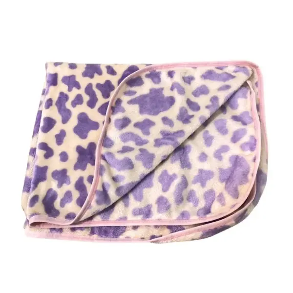 Manta de Felpa Animal Print Lila